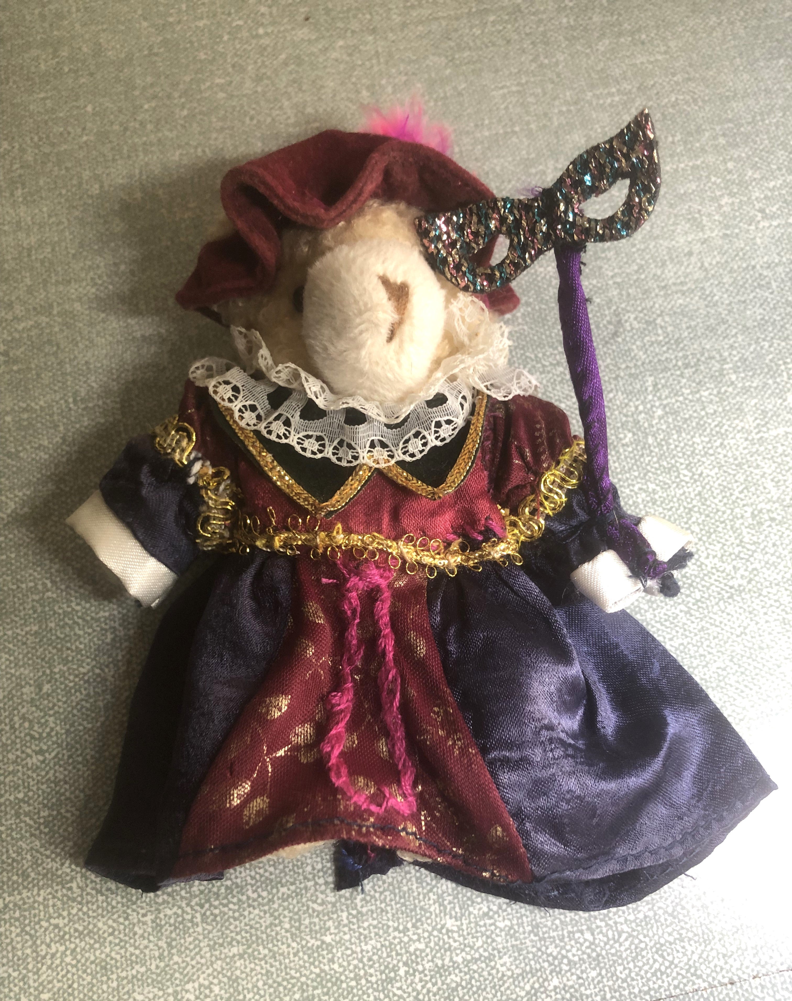 Medieval Tudor Themed Wedding Favor Bear in a Dress