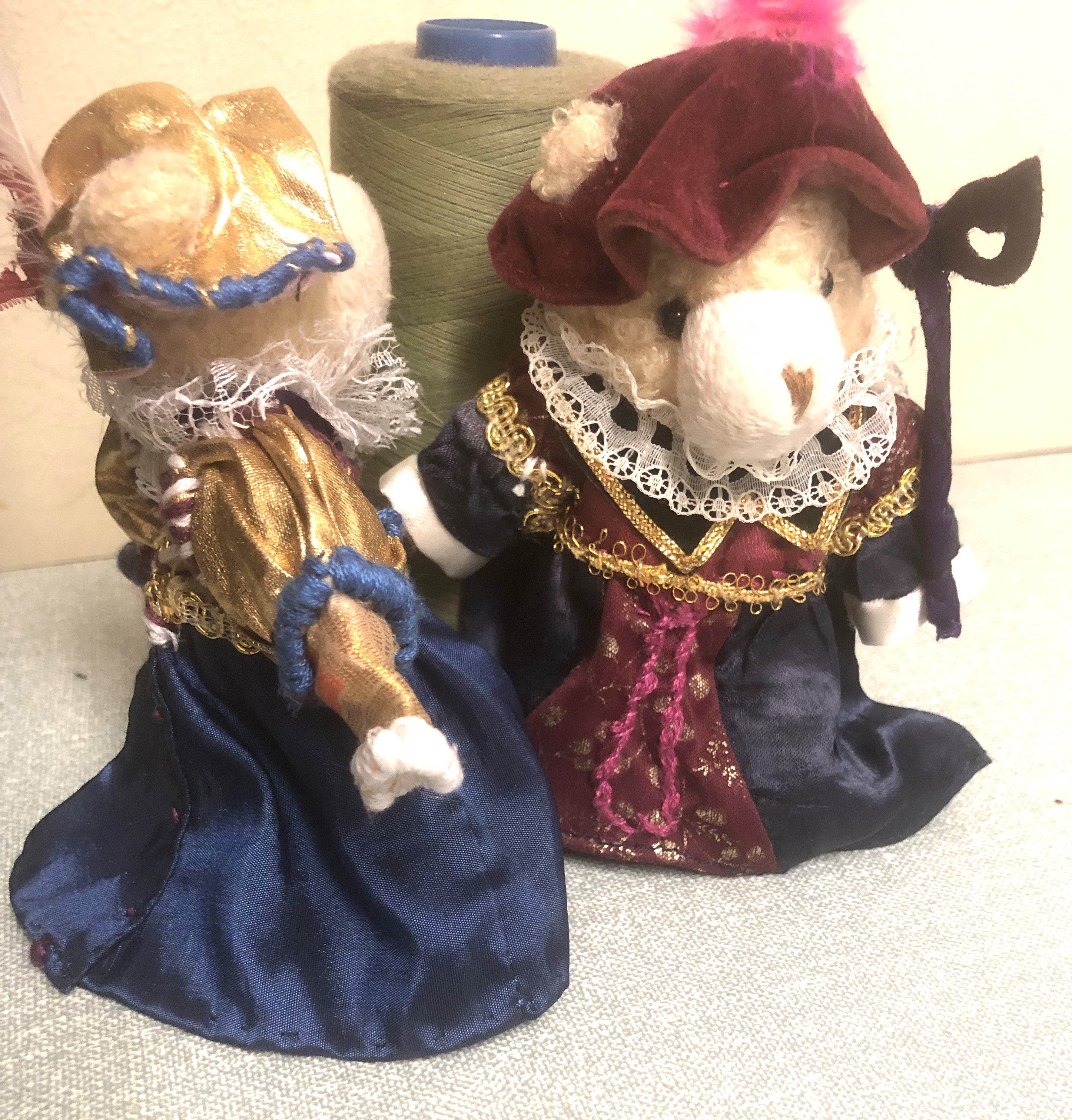 Medieval Tudor Themed Wedding Favor Bear in a Dress