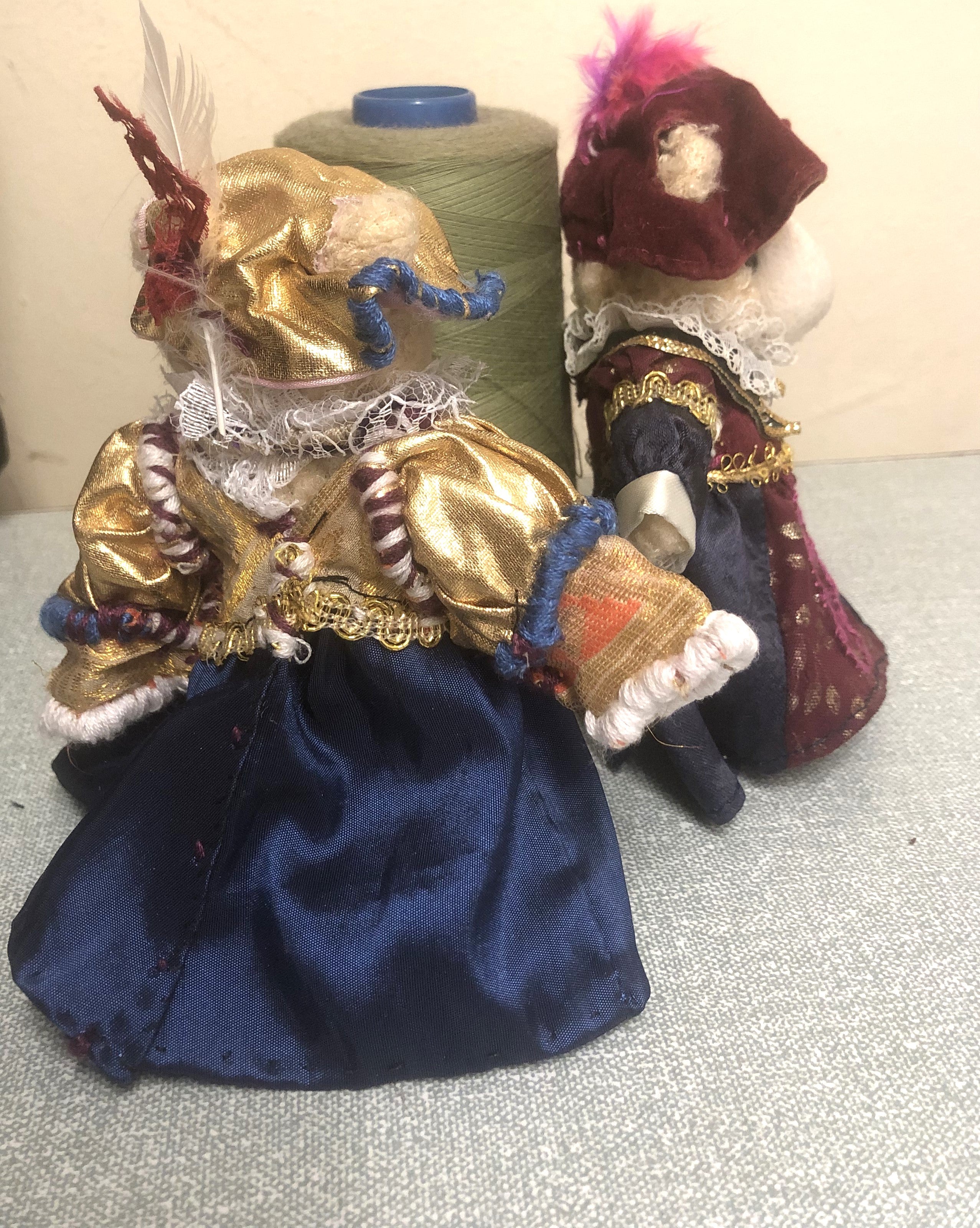 Medieval Tudor Themed Wedding Favor Bear in a Dress