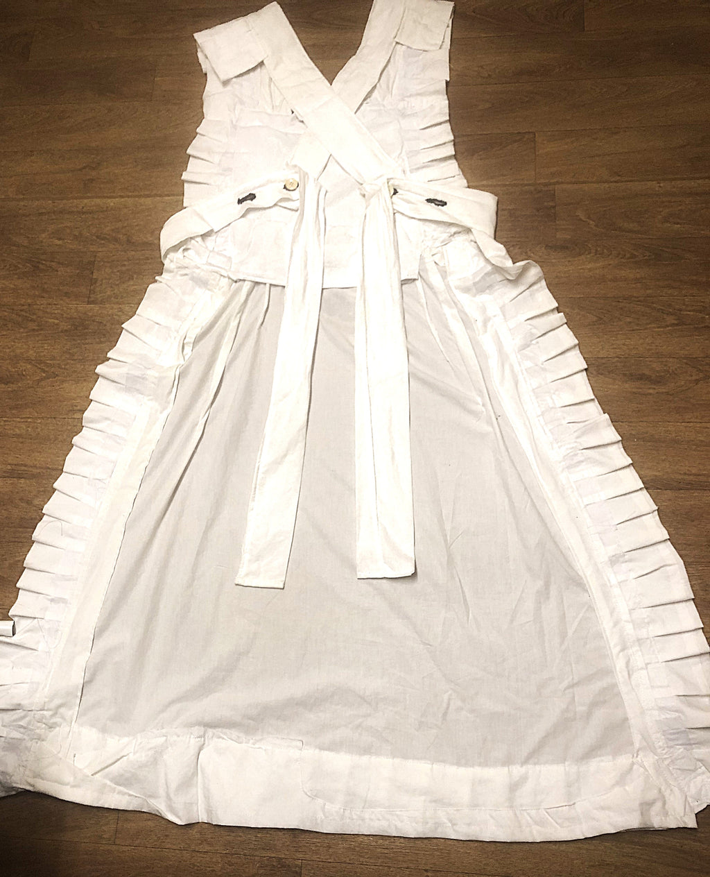 Georgian Victorian Maid outfit -Frilly Apron , Black Dress and Accessories
