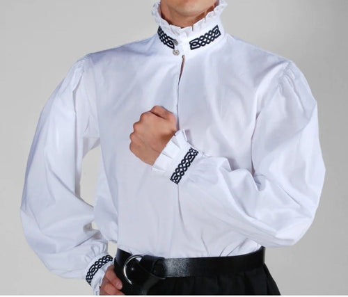 Blackwork Detachable  Collar and Cuff set
